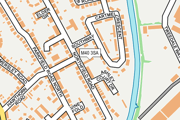 M40 3SA map - OS OpenMap – Local (Ordnance Survey)