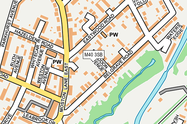 M40 3SB map - OS OpenMap – Local (Ordnance Survey)