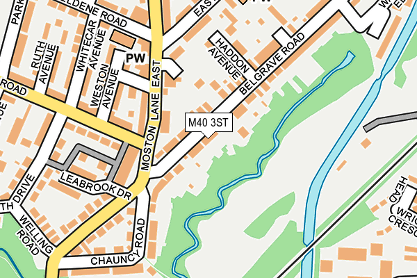 M40 3ST map - OS OpenMap – Local (Ordnance Survey)