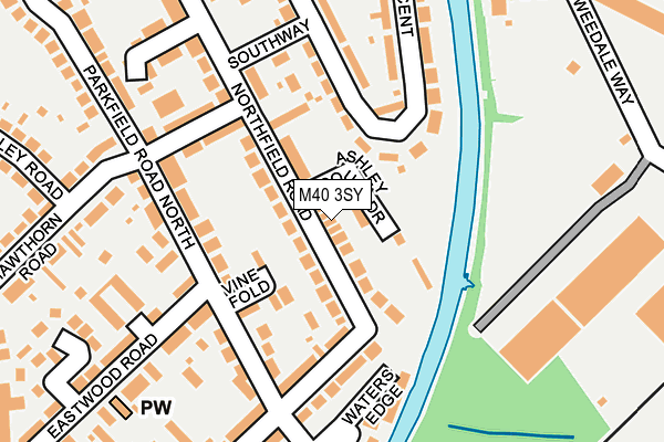 M40 3SY map - OS OpenMap – Local (Ordnance Survey)