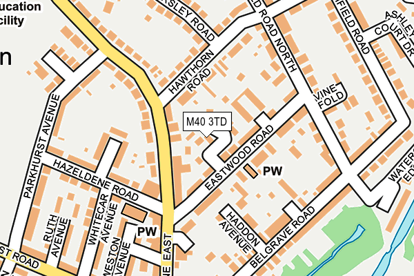 M40 3TD map - OS OpenMap – Local (Ordnance Survey)