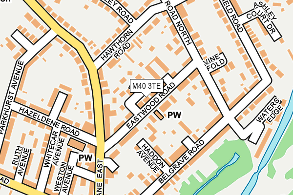 M40 3TE map - OS OpenMap – Local (Ordnance Survey)