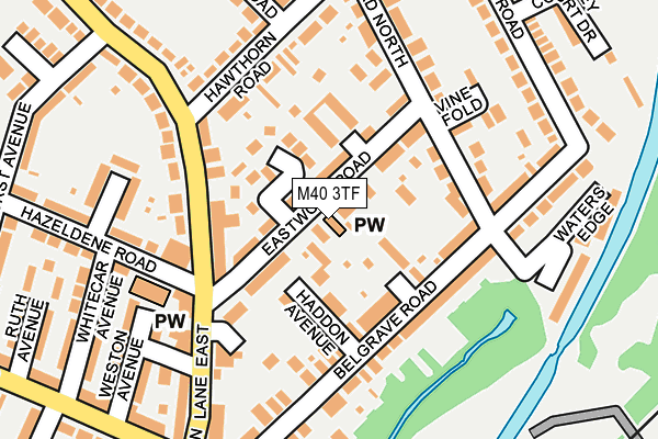 M40 3TF map - OS OpenMap – Local (Ordnance Survey)