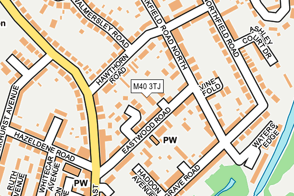 M40 3TJ map - OS OpenMap – Local (Ordnance Survey)