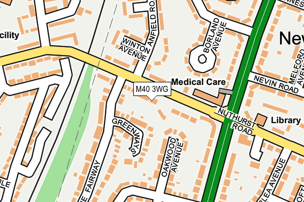 M40 3WG map - OS OpenMap – Local (Ordnance Survey)