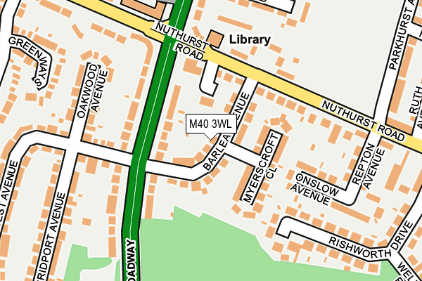 M40 3WL map - OS OpenMap – Local (Ordnance Survey)