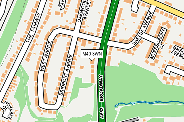 M40 3WN map - OS OpenMap – Local (Ordnance Survey)