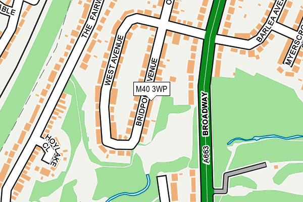 M40 3WP map - OS OpenMap – Local (Ordnance Survey)