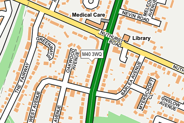 M40 3WQ map - OS OpenMap – Local (Ordnance Survey)