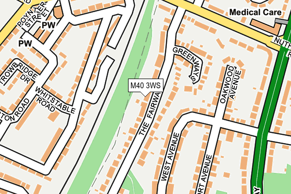 M40 3WS map - OS OpenMap – Local (Ordnance Survey)