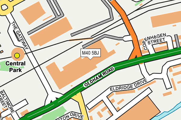 M40 5BJ map - OS OpenMap – Local (Ordnance Survey)