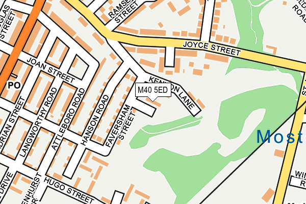 M40 5ED map - OS OpenMap – Local (Ordnance Survey)