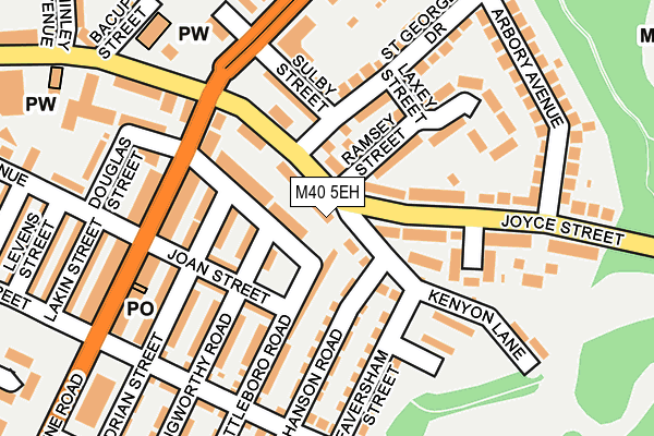 M40 5EH map - OS OpenMap – Local (Ordnance Survey)