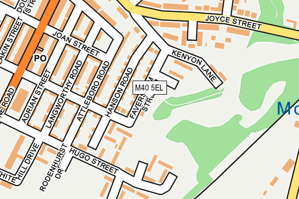 M40 5EL map - OS OpenMap – Local (Ordnance Survey)