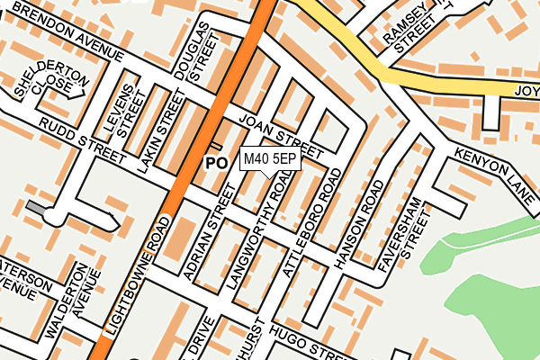 M40 5EP map - OS OpenMap – Local (Ordnance Survey)