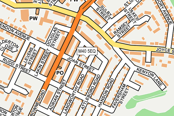 M40 5EQ map - OS OpenMap – Local (Ordnance Survey)