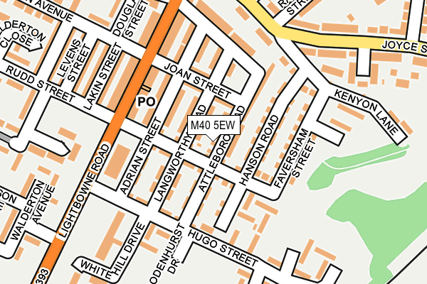 M40 5EW map - OS OpenMap – Local (Ordnance Survey)