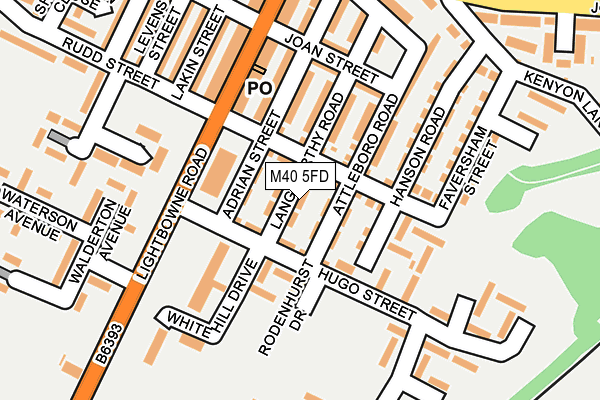 M40 5FD map - OS OpenMap – Local (Ordnance Survey)