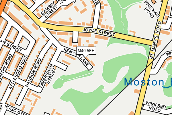 M40 5FH map - OS OpenMap – Local (Ordnance Survey)