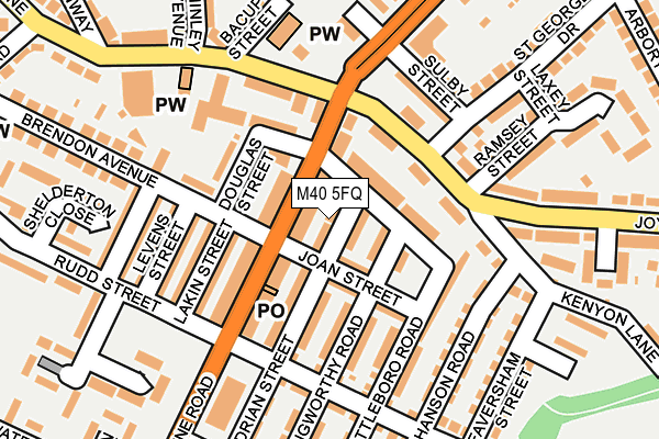 M40 5FQ map - OS OpenMap – Local (Ordnance Survey)