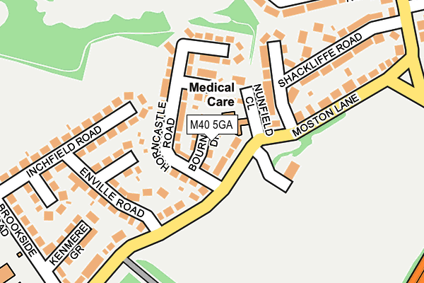 M40 5GA map - OS OpenMap – Local (Ordnance Survey)
