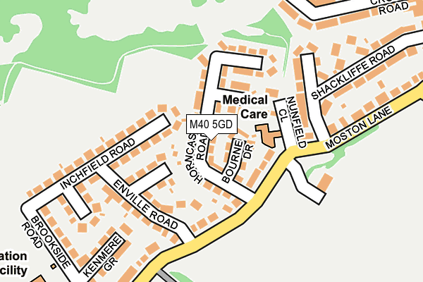 M40 5GD map - OS OpenMap – Local (Ordnance Survey)