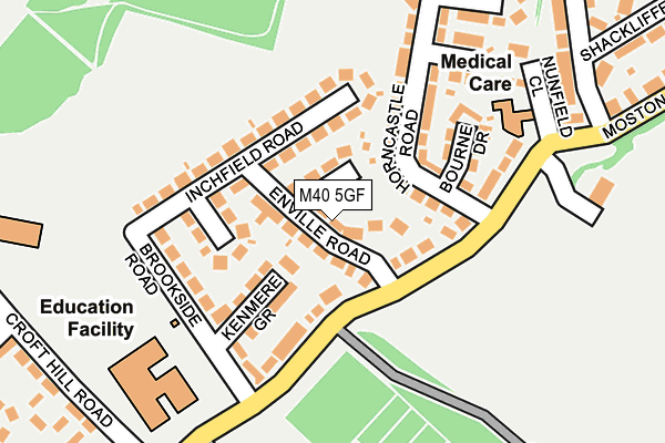 M40 5GF map - OS OpenMap – Local (Ordnance Survey)