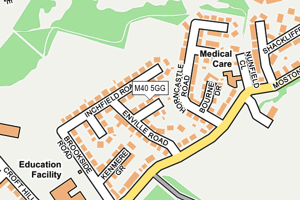 M40 5GG map - OS OpenMap – Local (Ordnance Survey)