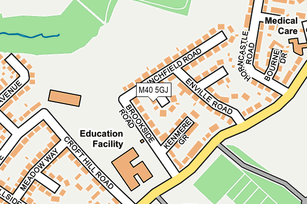 M40 5GJ map - OS OpenMap – Local (Ordnance Survey)