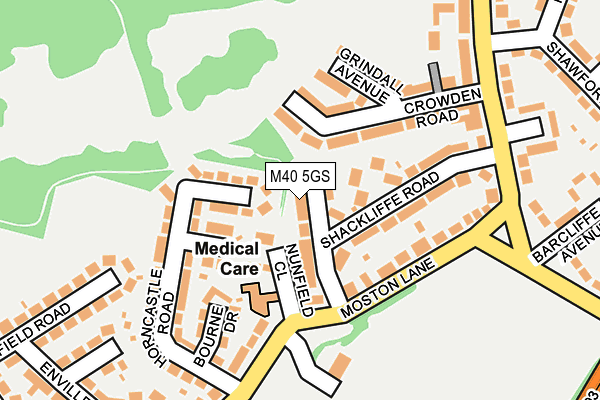 M40 5GS map - OS OpenMap – Local (Ordnance Survey)