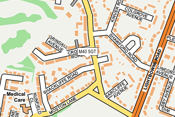 M40 5GT map - OS OpenMap – Local (Ordnance Survey)