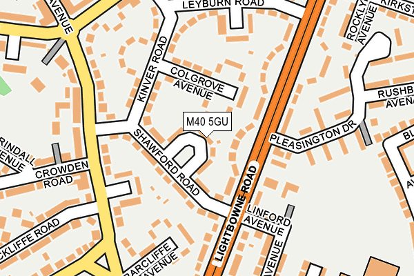 M40 5GU map - OS OpenMap – Local (Ordnance Survey)