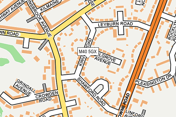 M40 5GX map - OS OpenMap – Local (Ordnance Survey)