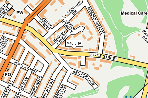 M40 5HA map - OS OpenMap – Local (Ordnance Survey)