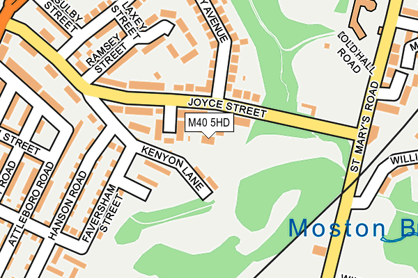 M40 5HD map - OS OpenMap – Local (Ordnance Survey)