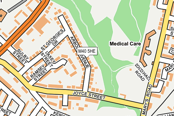 M40 5HE map - OS OpenMap – Local (Ordnance Survey)