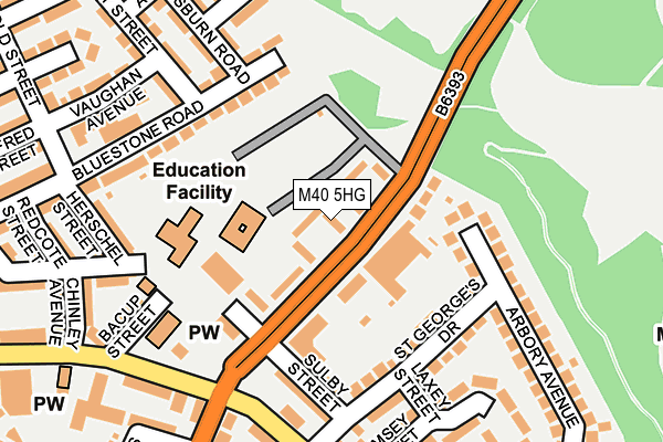 M40 5HG map - OS OpenMap – Local (Ordnance Survey)