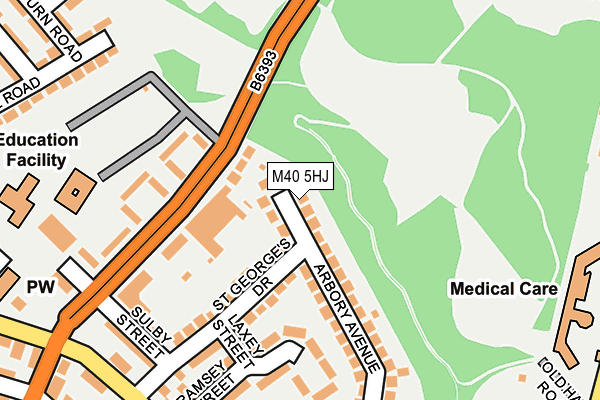 M40 5HJ map - OS OpenMap – Local (Ordnance Survey)