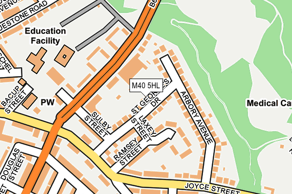 M40 5HL map - OS OpenMap – Local (Ordnance Survey)