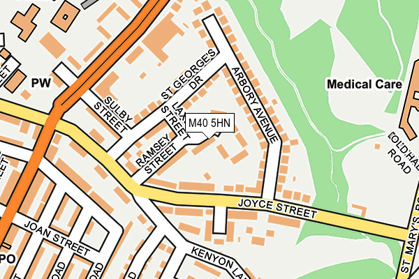 M40 5HN map - OS OpenMap – Local (Ordnance Survey)