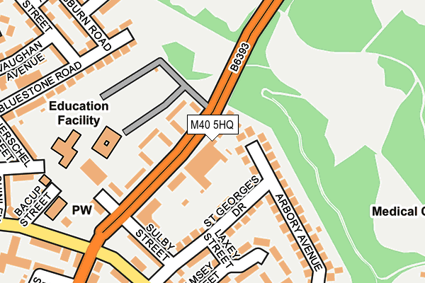M40 5HQ map - OS OpenMap – Local (Ordnance Survey)