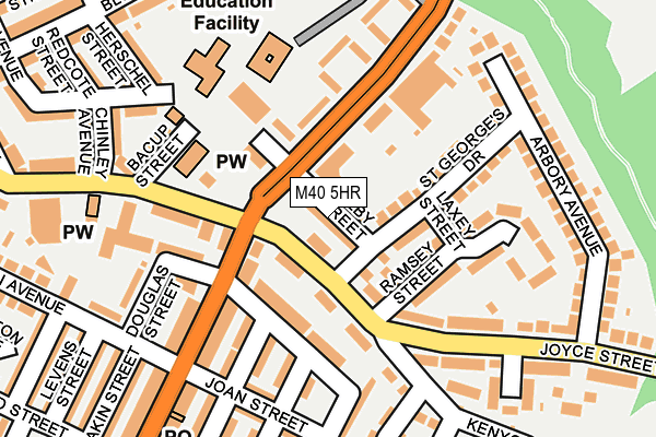 M40 5HR map - OS OpenMap – Local (Ordnance Survey)