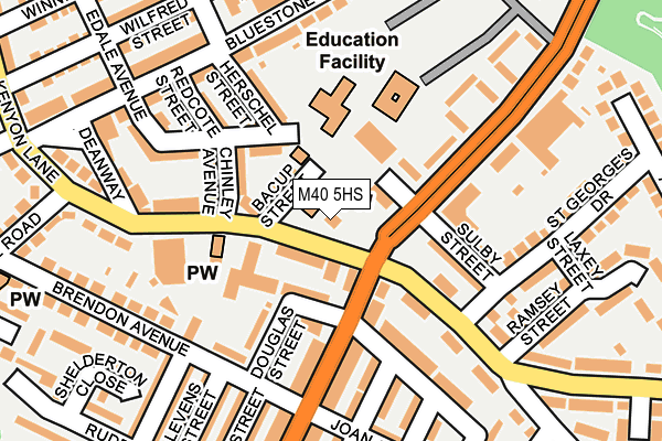 M40 5HS map - OS OpenMap – Local (Ordnance Survey)