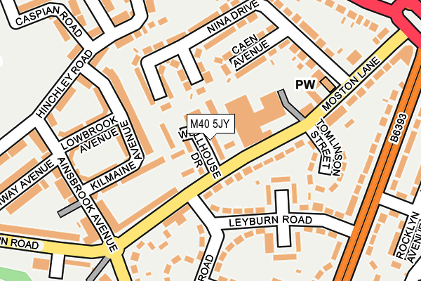 M40 5JY map - OS OpenMap – Local (Ordnance Survey)