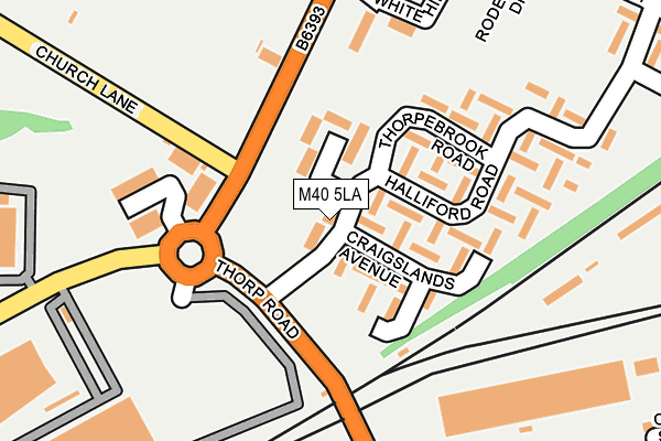 M40 5LA map - OS OpenMap – Local (Ordnance Survey)