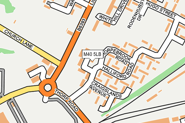 M40 5LB map - OS OpenMap – Local (Ordnance Survey)