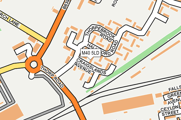 M40 5LD map - OS OpenMap – Local (Ordnance Survey)