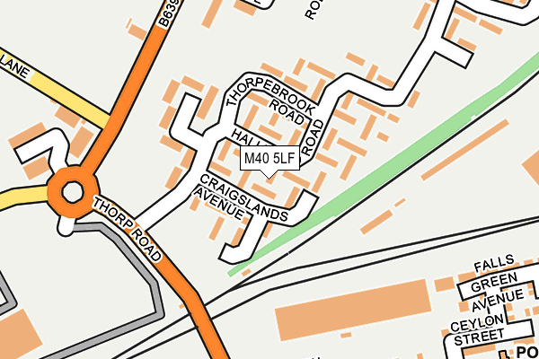 M40 5LF map - OS OpenMap – Local (Ordnance Survey)