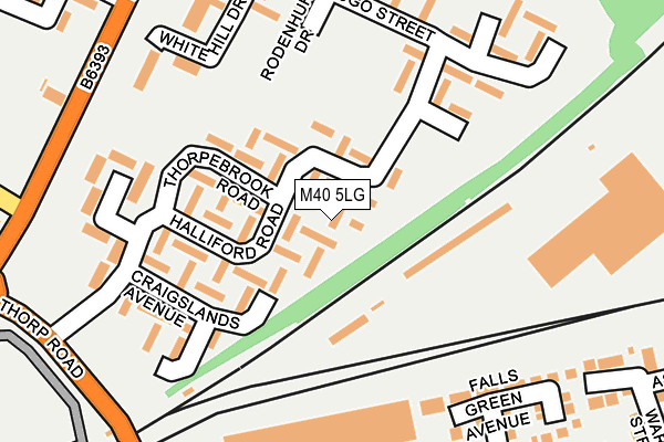 M40 5LG map - OS OpenMap – Local (Ordnance Survey)