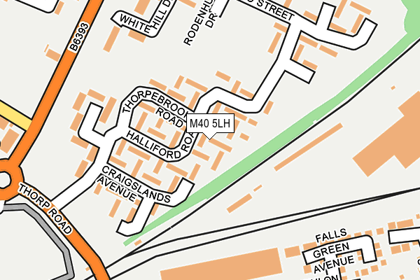 M40 5LH map - OS OpenMap – Local (Ordnance Survey)